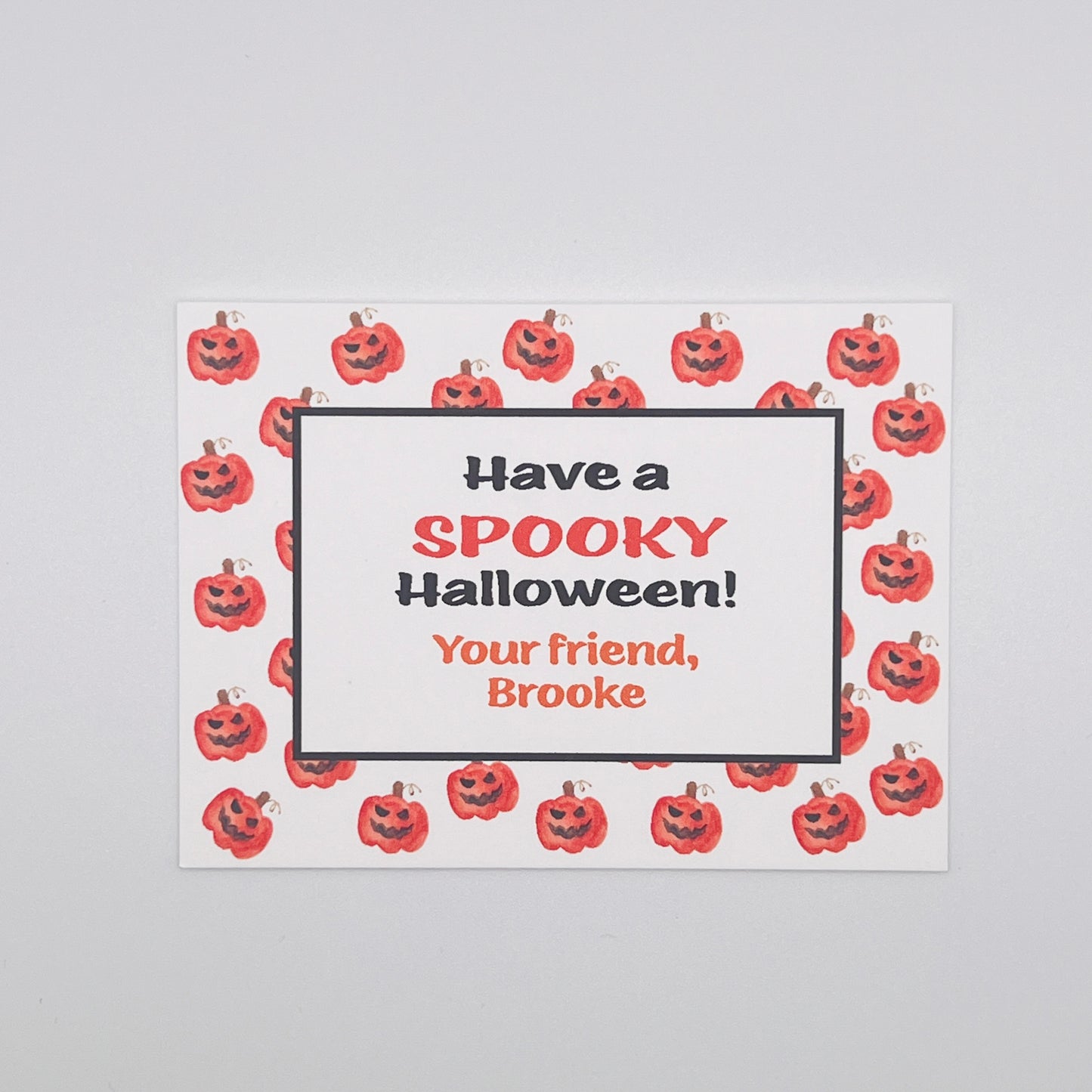 Jack-O-Lanterns Halloween Gift Enclosure Card