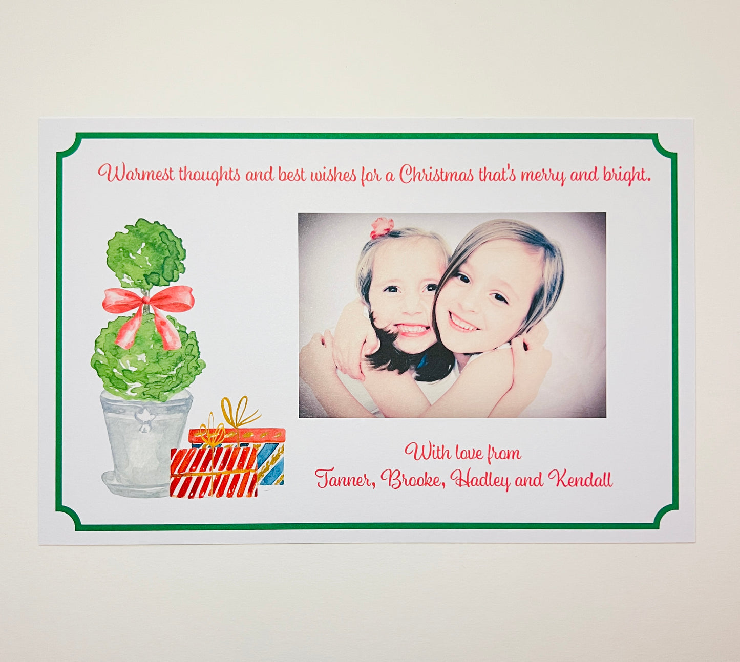 Topiary Holiday Photo Card