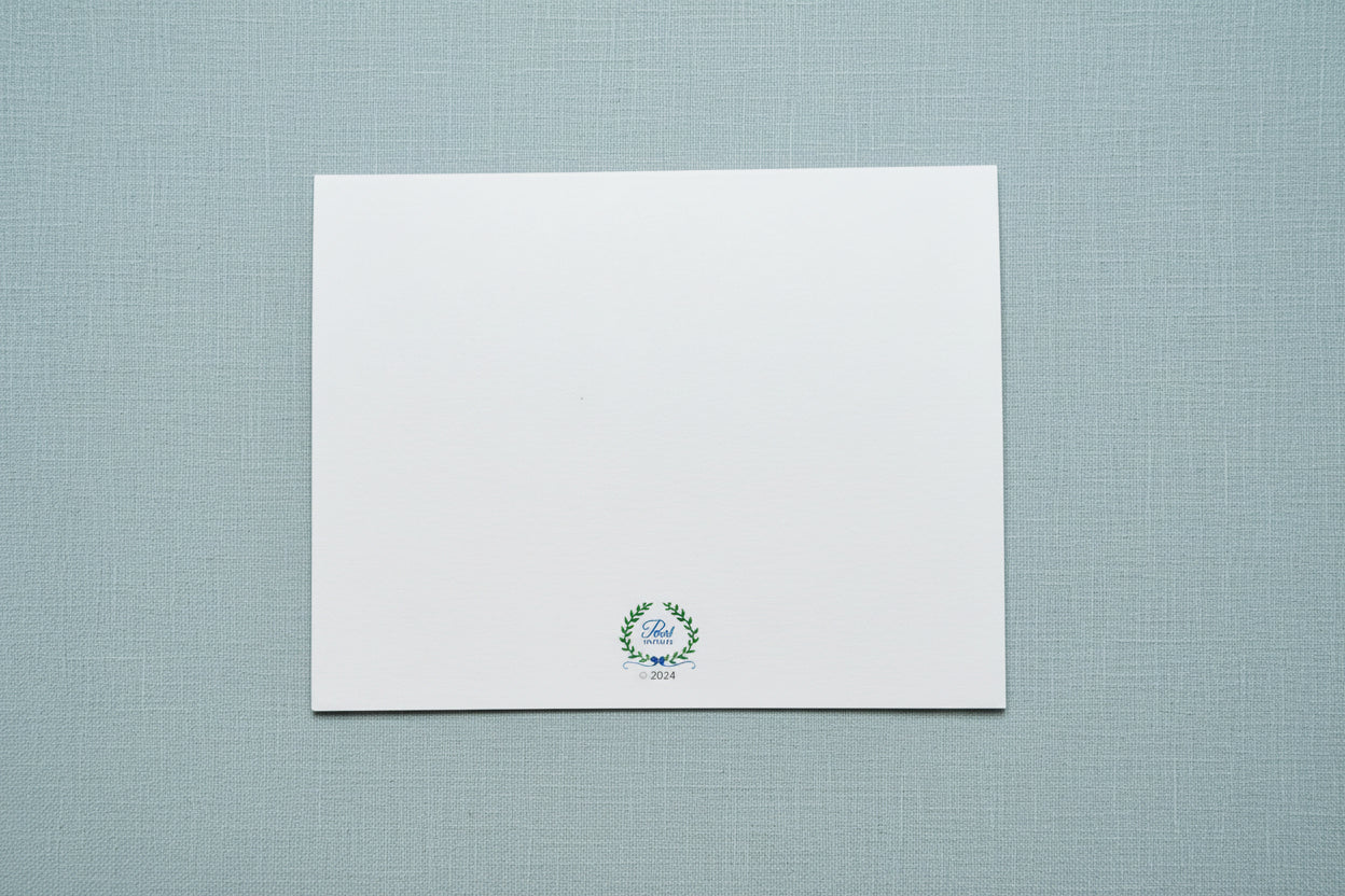 Yellow Floral Wreath Foldover Note