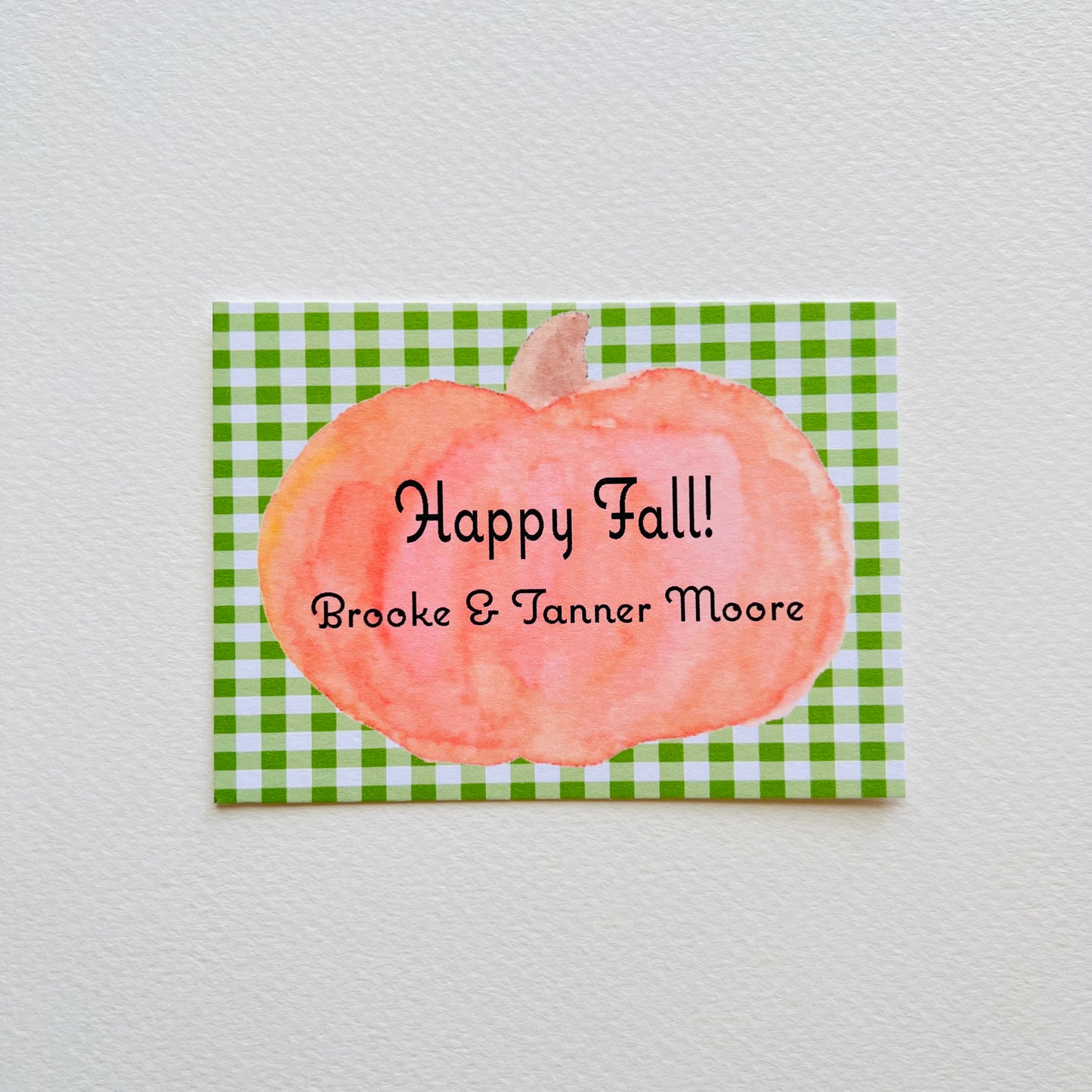 Pumpkin Gift Enclosure Card