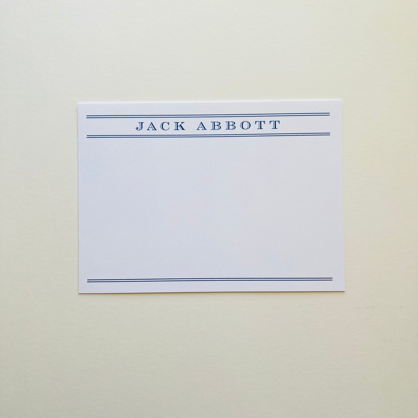 Double Line 2 Correspondence Card