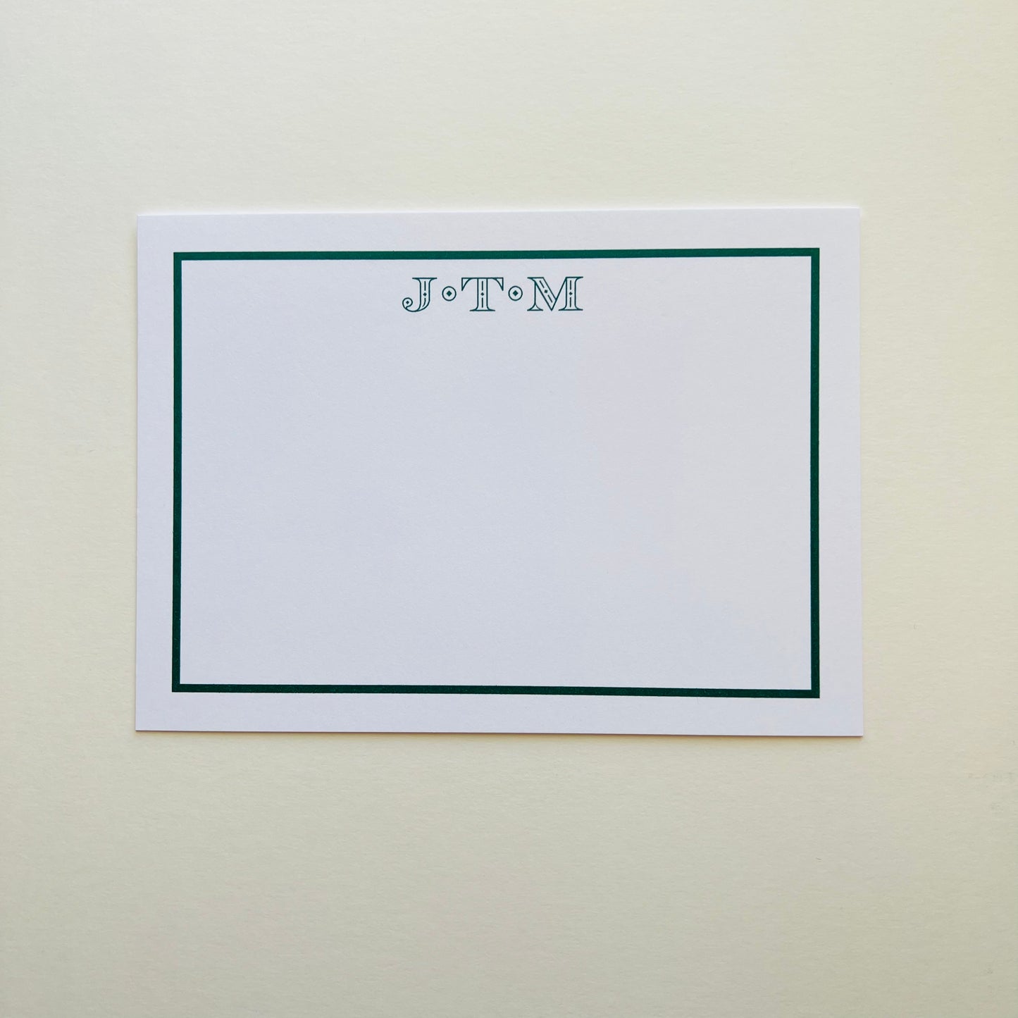 Single Border Monogram Correspondence Card