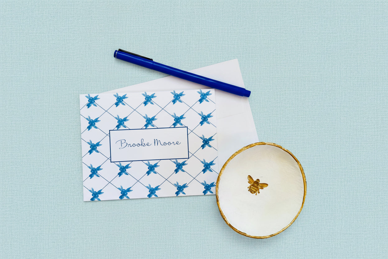 Blue Berry Foldover Note