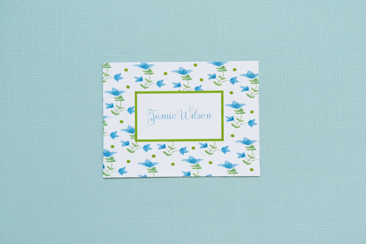 Turquoise Flower Stationery Set