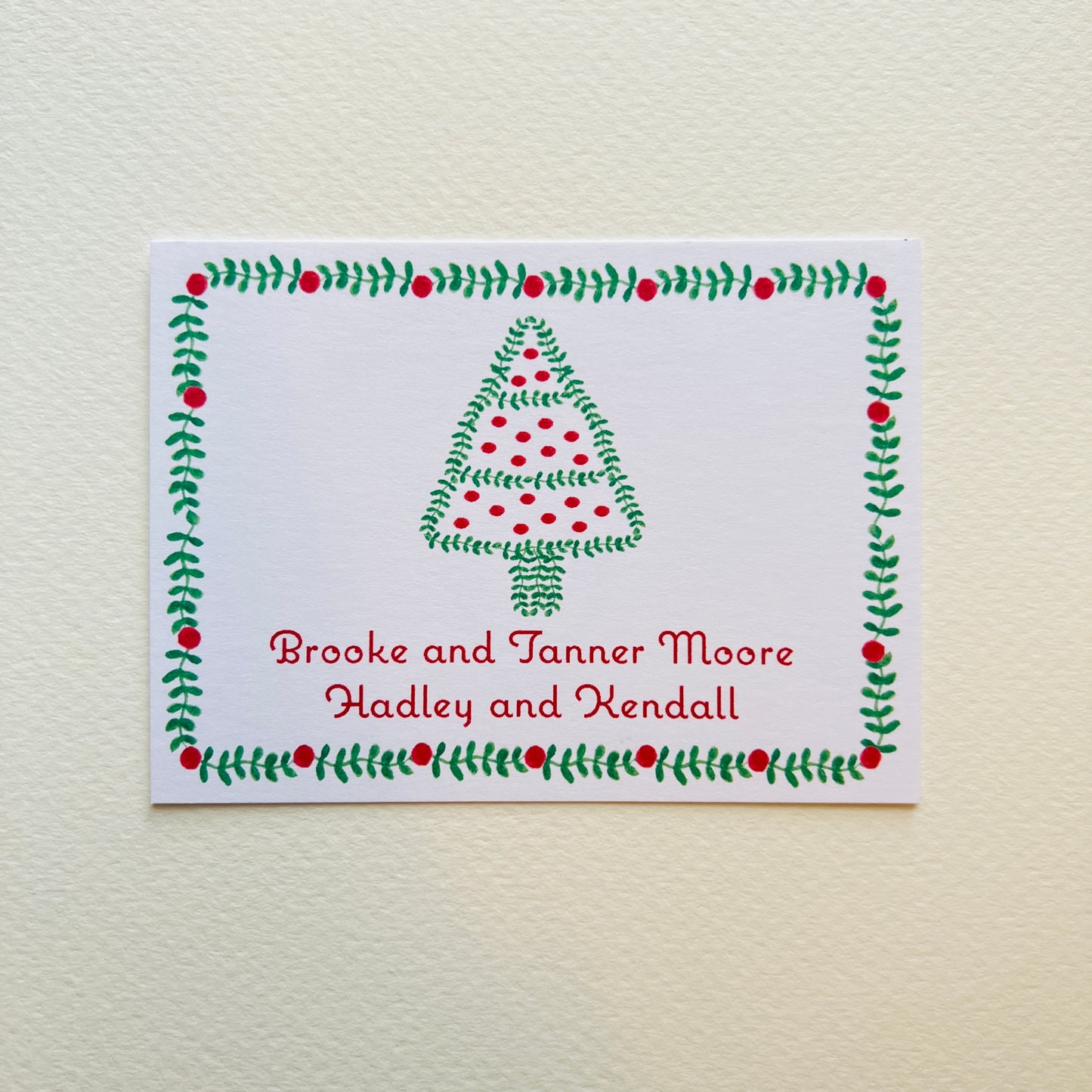 Tree and Dots Holiday Enclosure Card