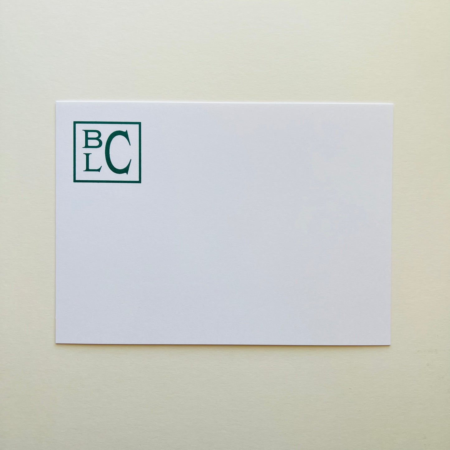 Block Monogram Correspondence Card