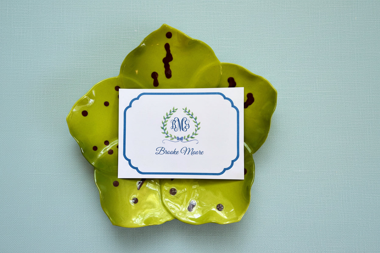 Laurel with Monogram Stationery Set