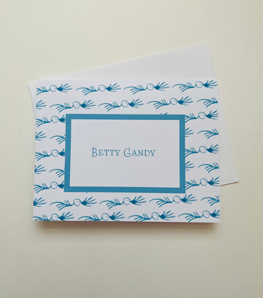 Turquoise Pearl Whisp Foldover Note