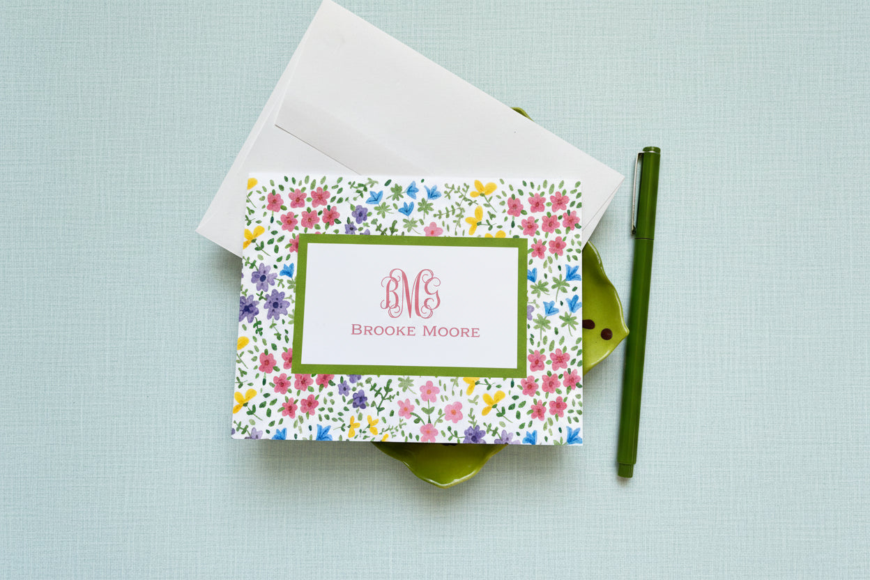 Flower Collage Foldover Note