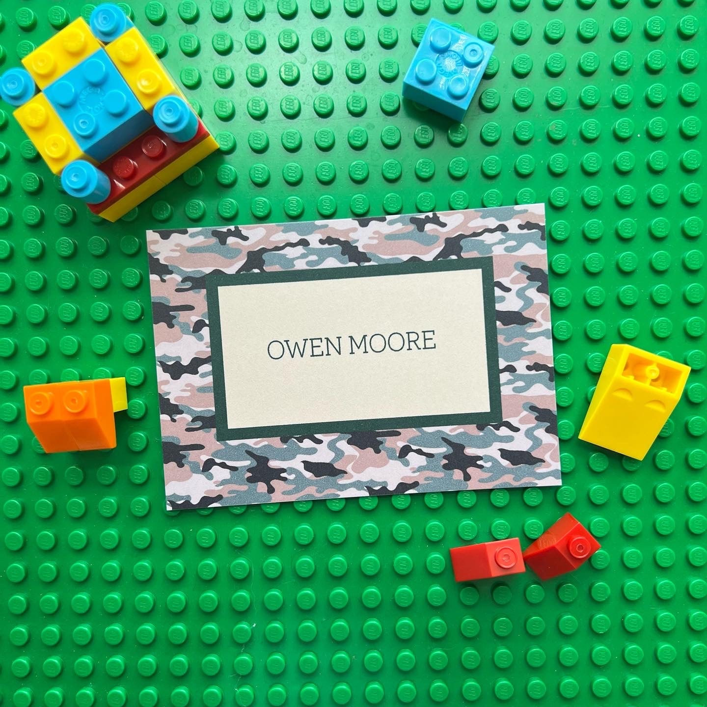Camo Gift Enclosure Card