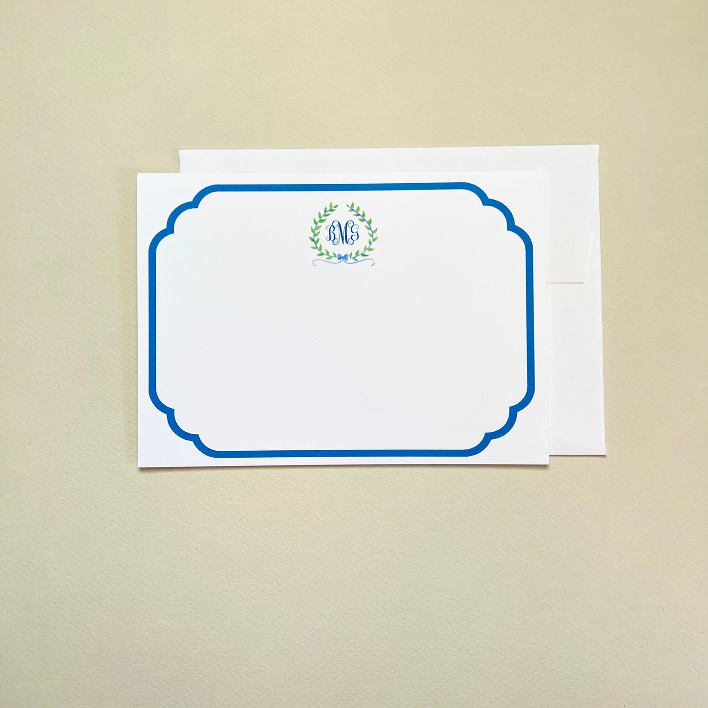 Laurel with Monogram Stationery Set