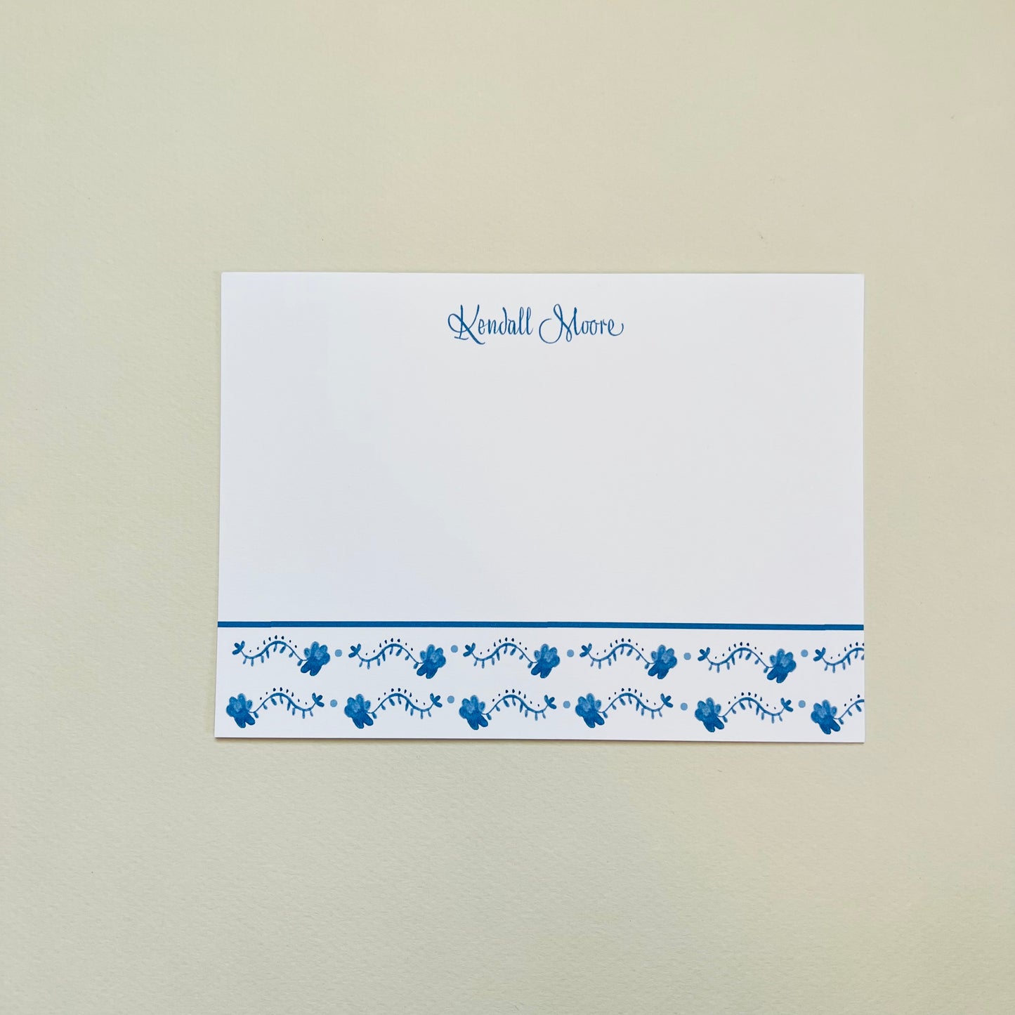 Blue Vine Band Correspondence Card