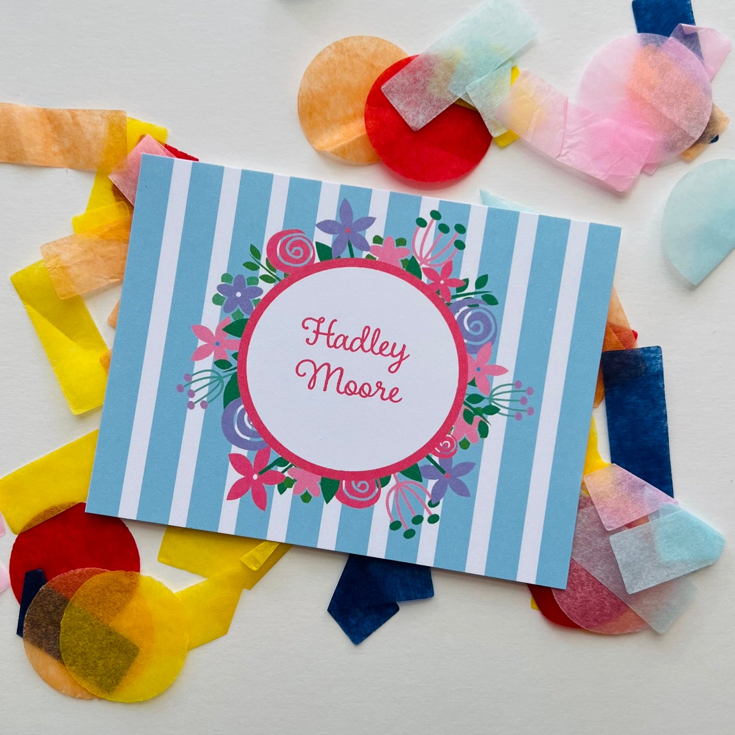 Kate Flower Border Gift Enclosure Card