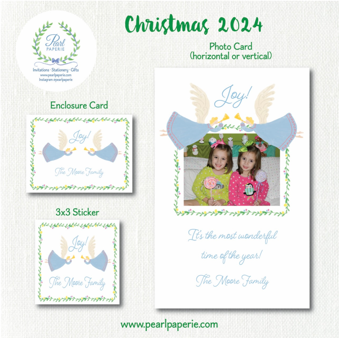 Blue Angel Holiday Gift Enclosure Card