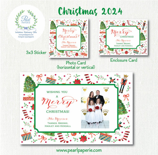 Christmas Collage Holiday Gift Sticker