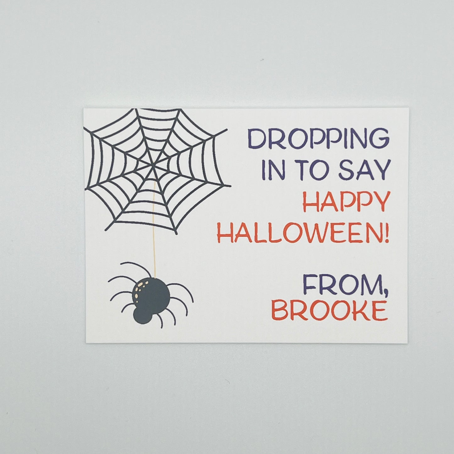 Spider Halloween Gift Enclosure Card