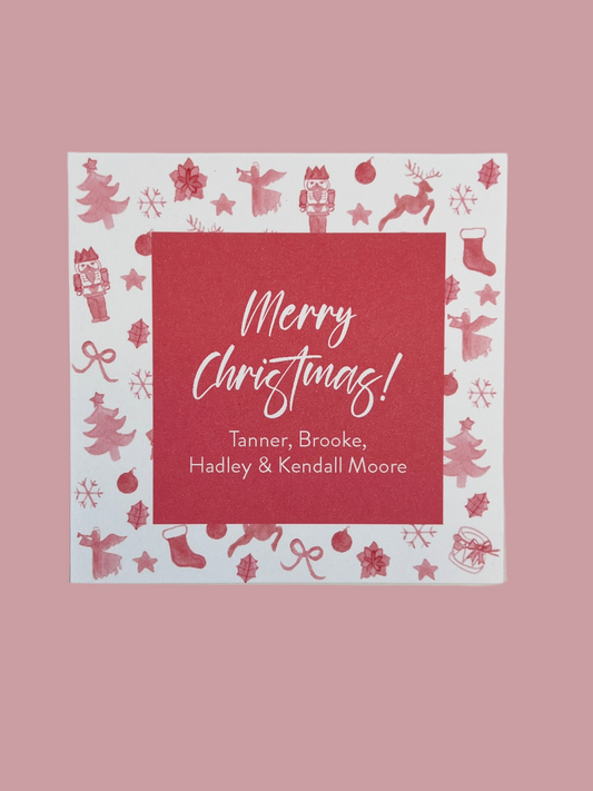 Christmas Motifs Holiday Gift Sticker