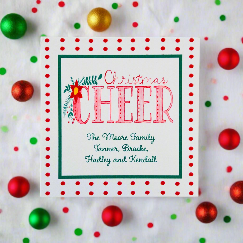 Christmas Cheer Holiday Gift Sticker