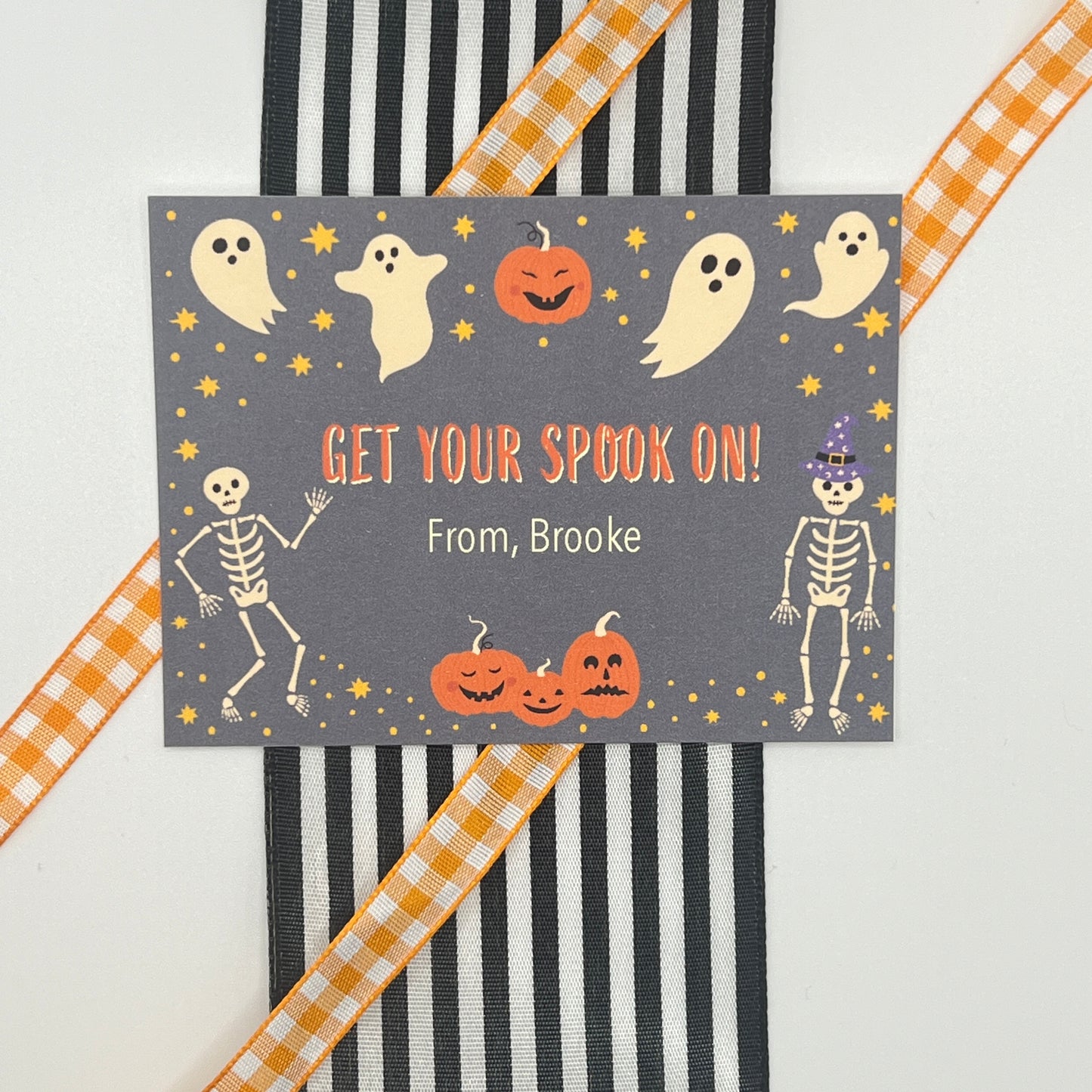 Skeletons Halloween Gift Enclosure Card