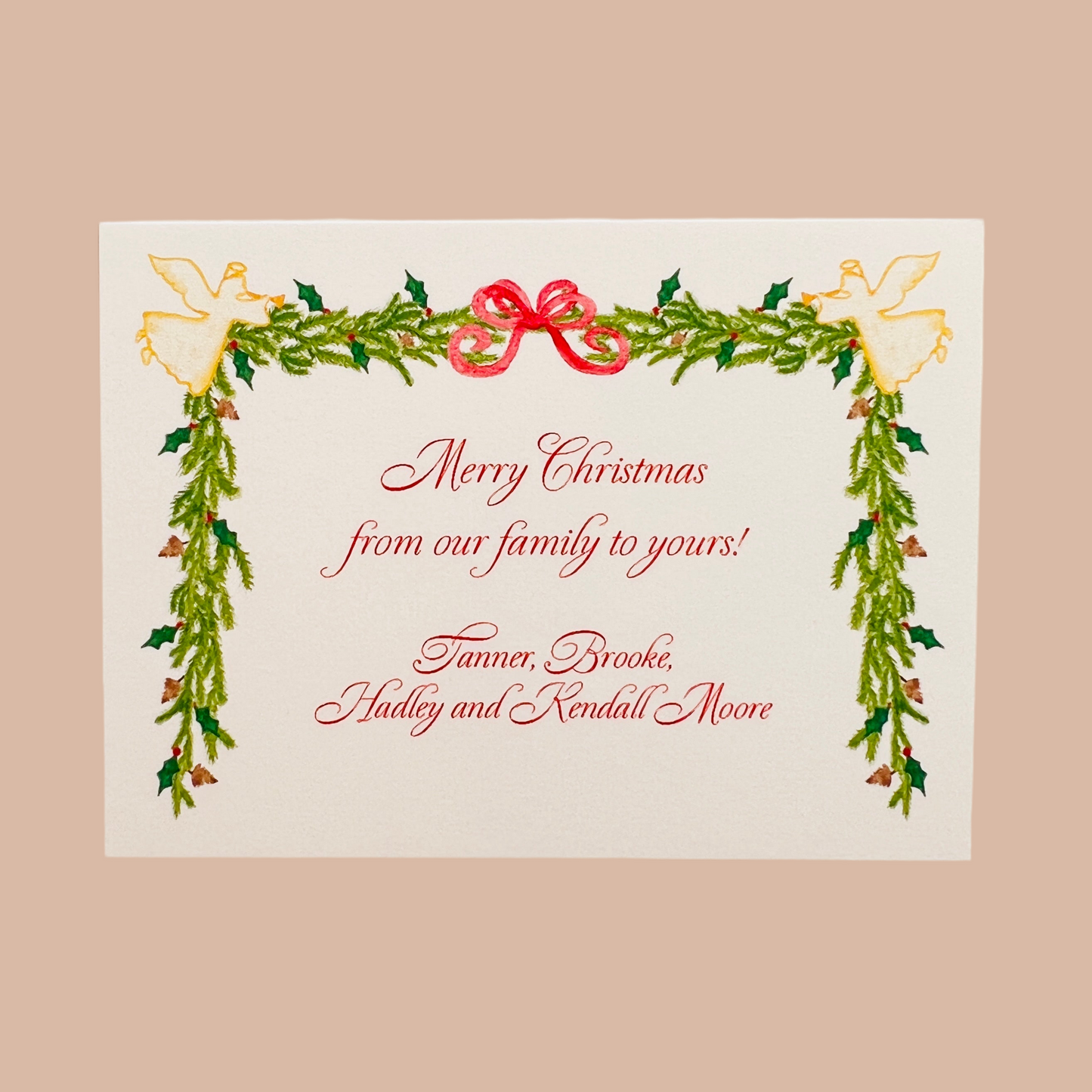 Angel Garland Holiday Enclosure Card