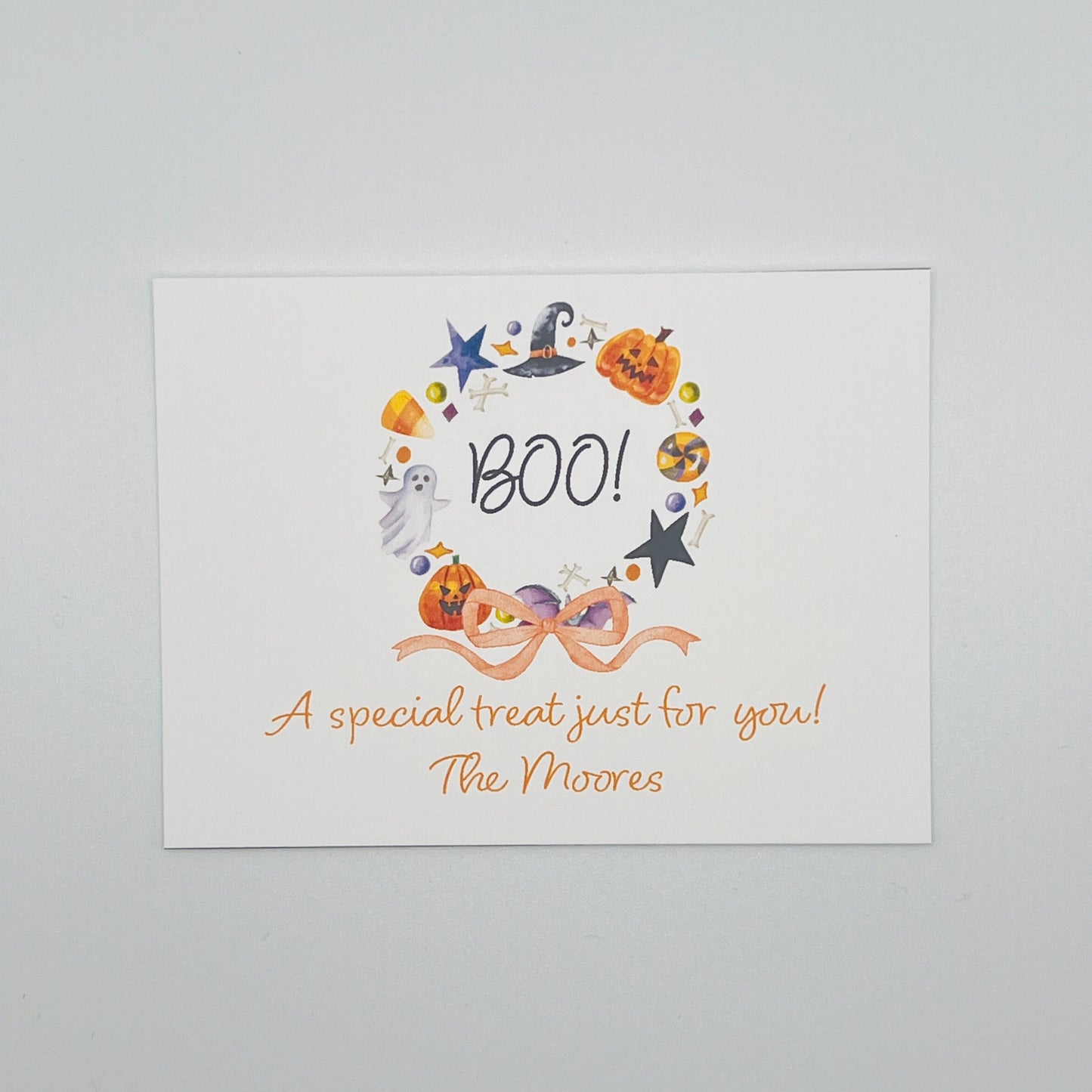 Halloween Wreath Gift Enclosure Card