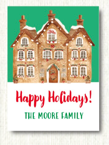 Gingerbread House Holiday Gift Enclosure Card