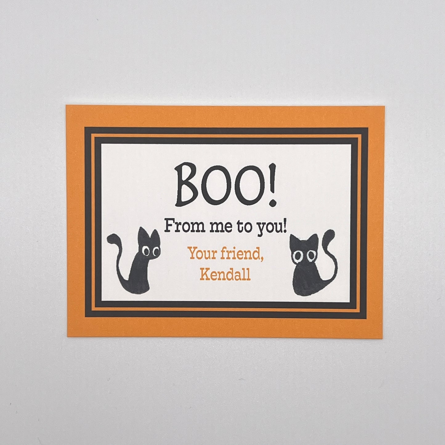 BOO Cat Halloween Gift Enclosure Card