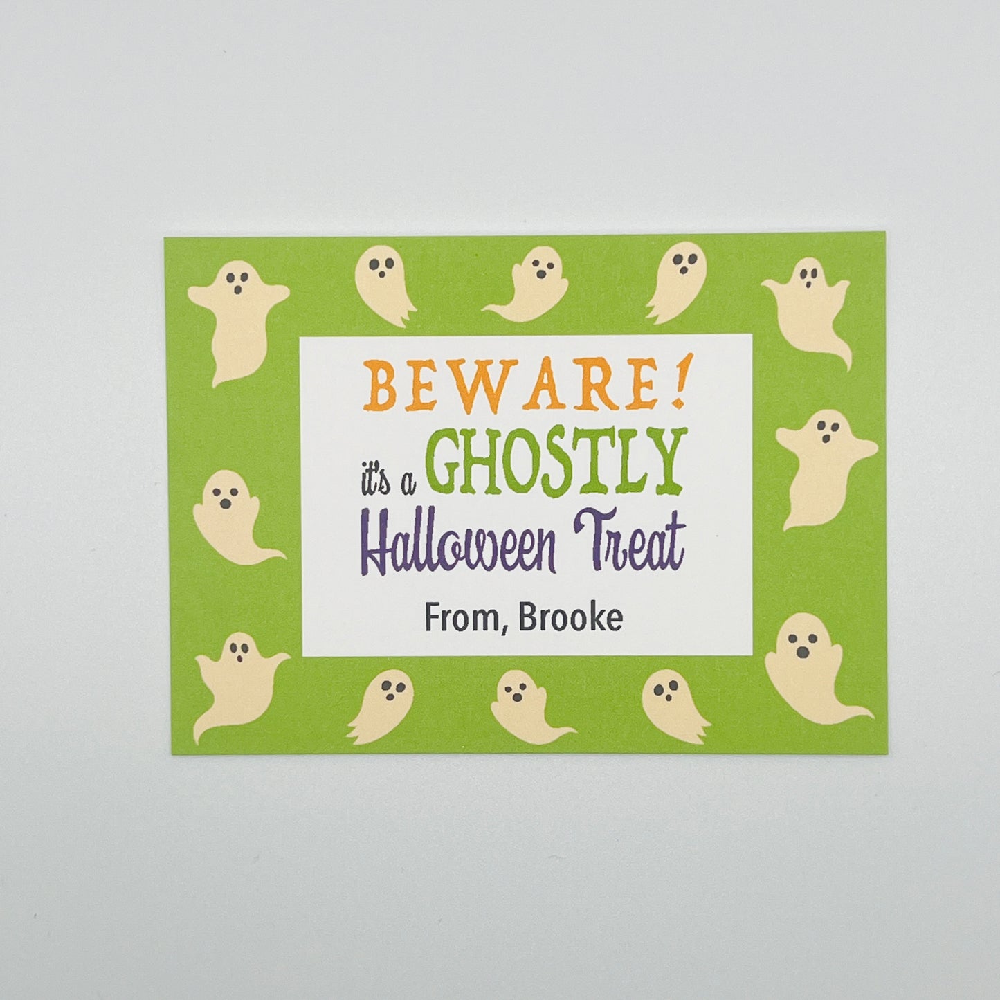 Ghost Border Halloween Gift Enclosure Card