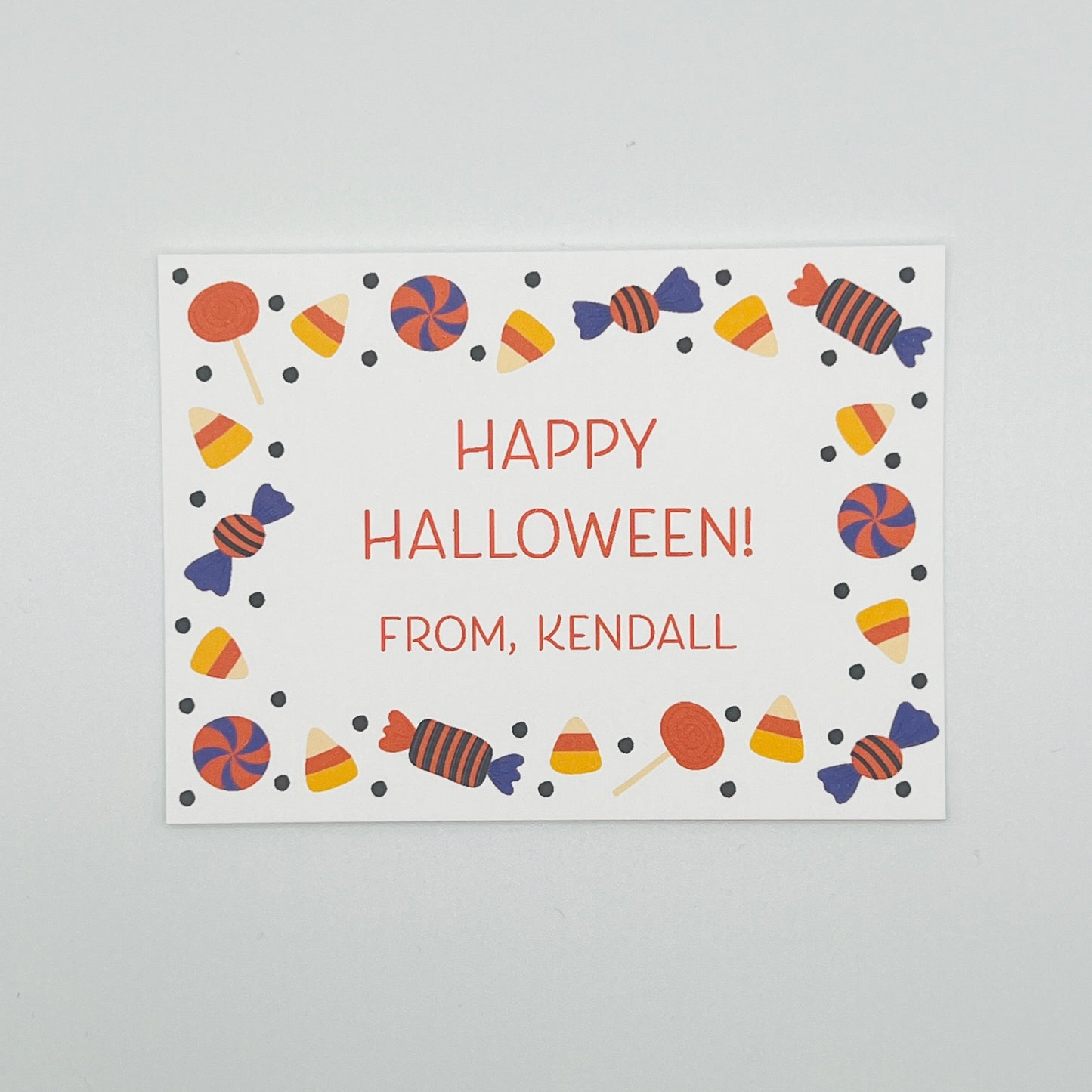 Candy Border Halloween Gift Enclosure Card