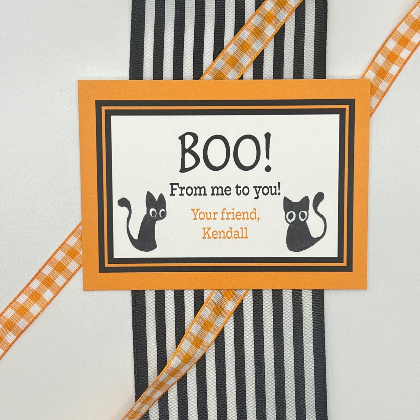 BOO Cat Halloween Gift Enclosure Card