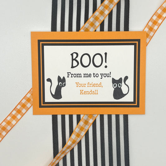 BOO Cat Halloween Gift Enclosure Card