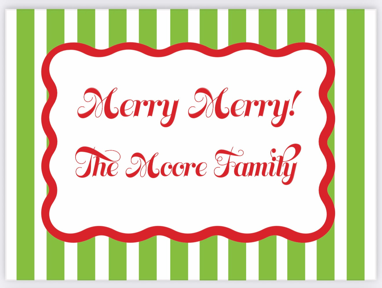 Wavy Stripe Holiday Gift Enclosure Card
