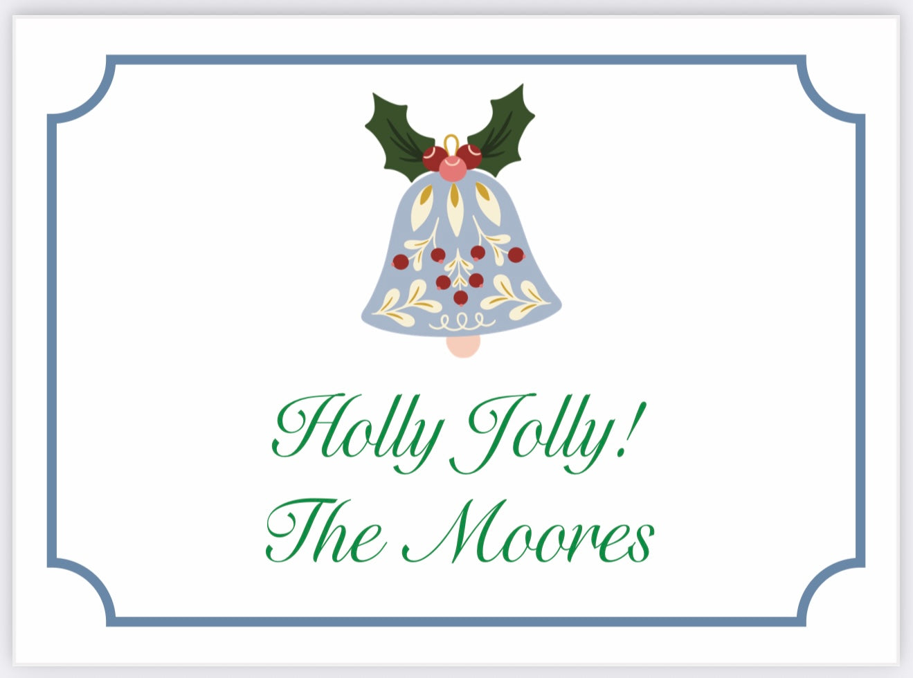Jingle Bell Holiday Gift Enclosure Card
