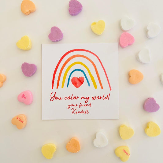 Rainbow Valentine’s Gift Tag