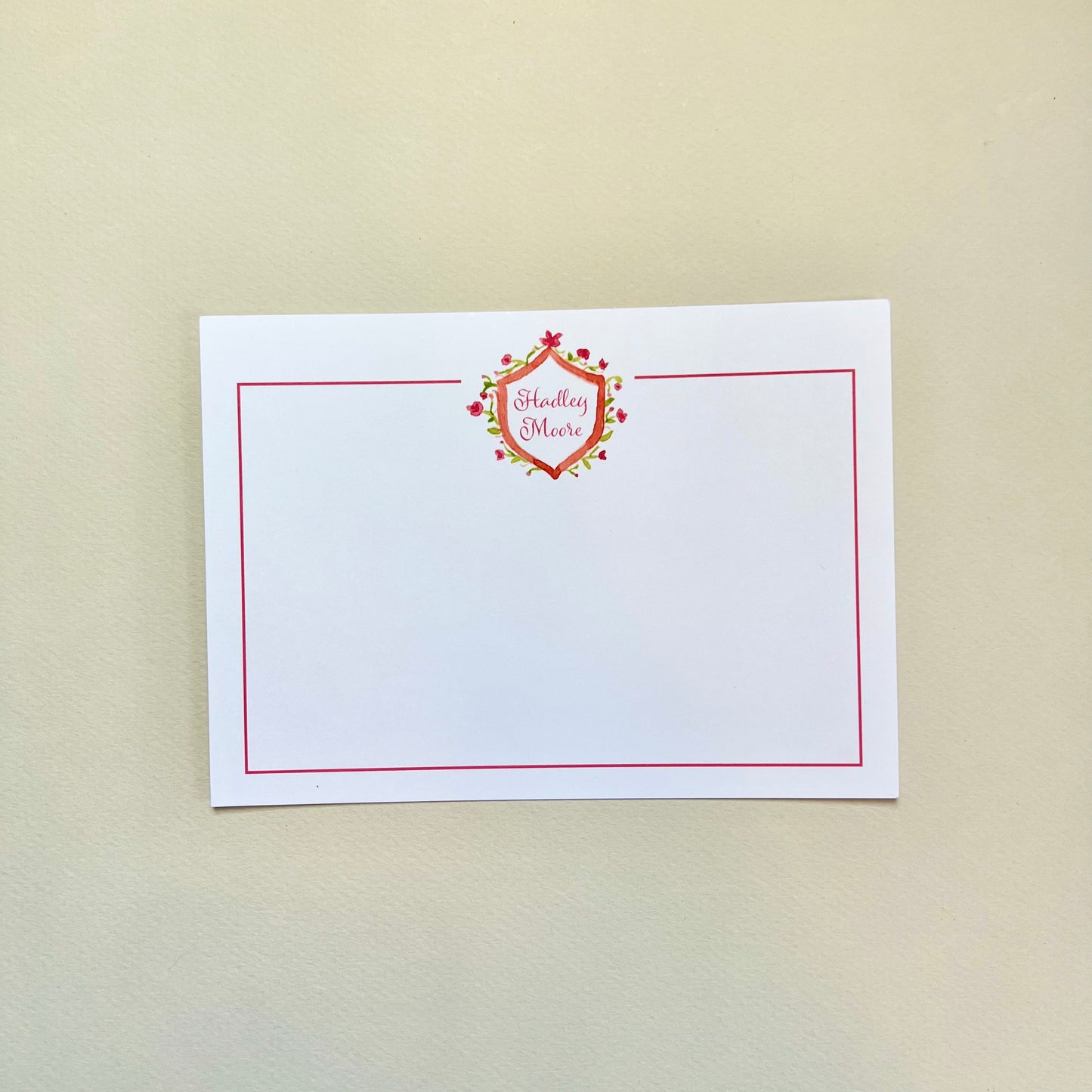 Orange Crest Correspondence Card