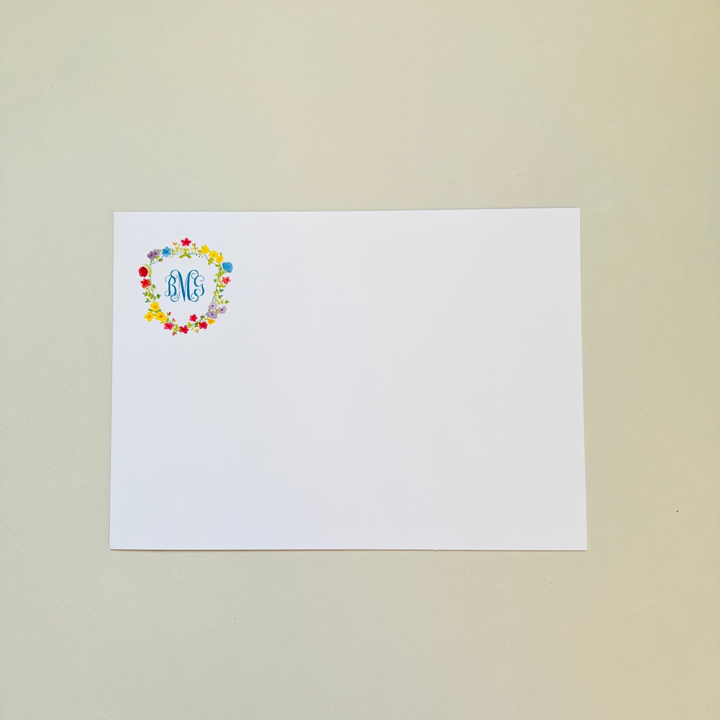 Flower Crest Correspondence Card