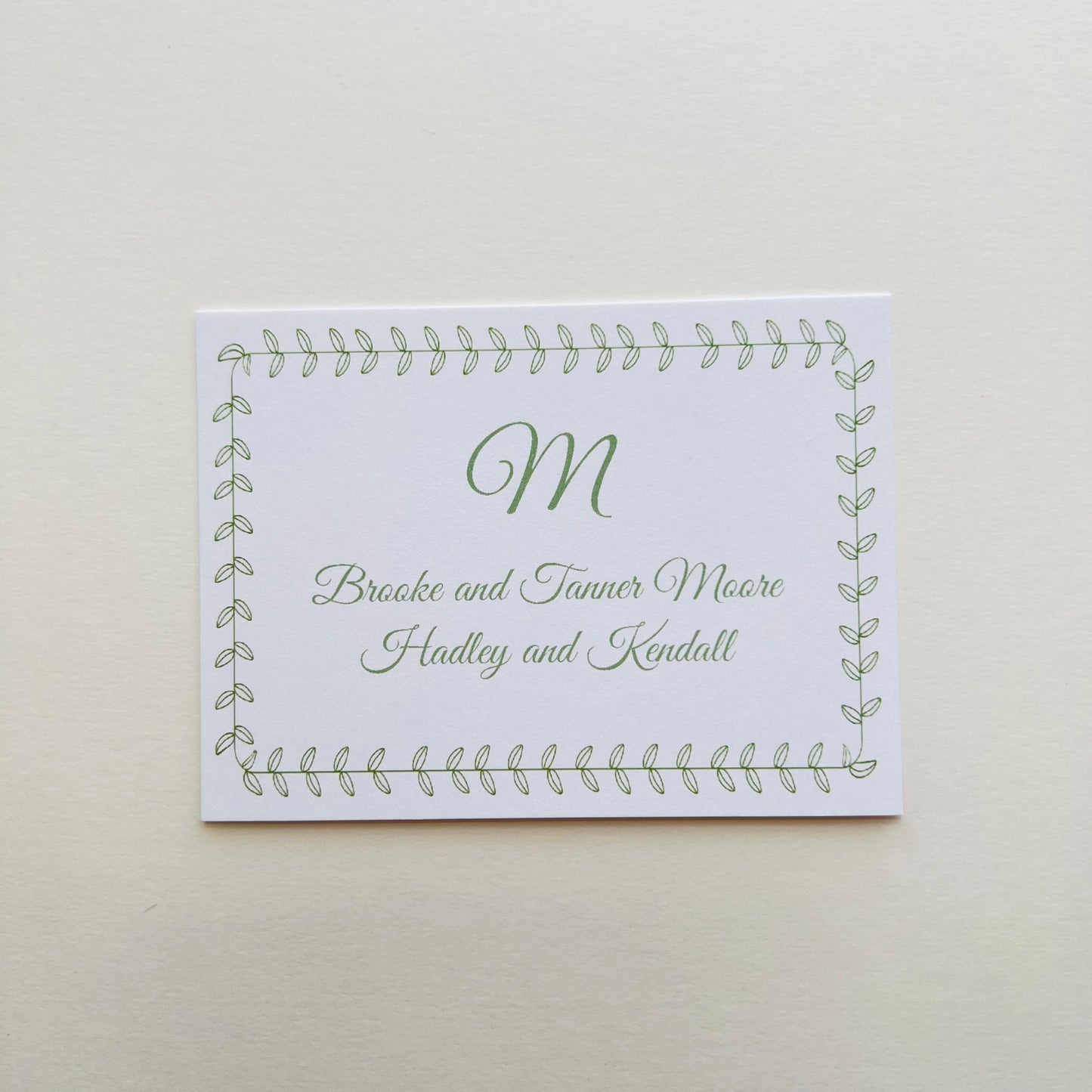 Green Vine Border Gift Enclosure Card