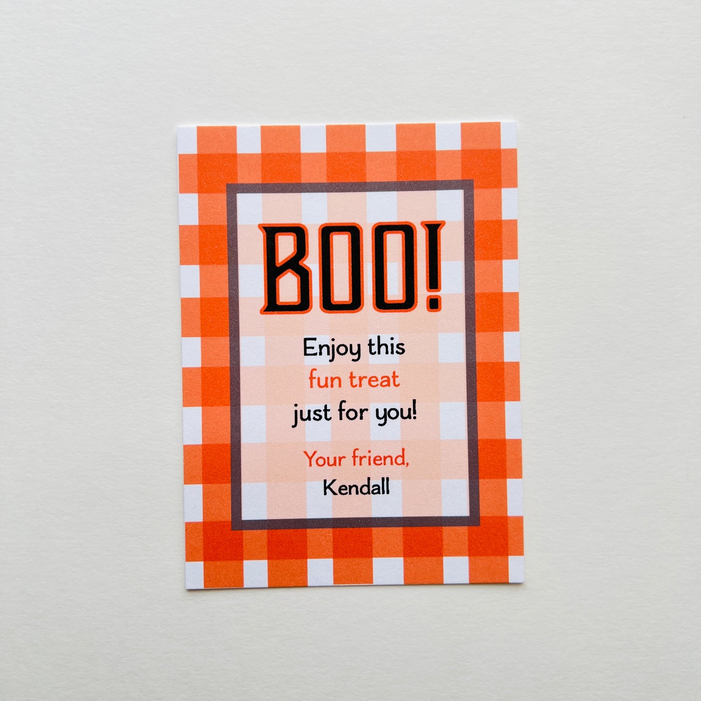 BOO Gift Enclosure Card