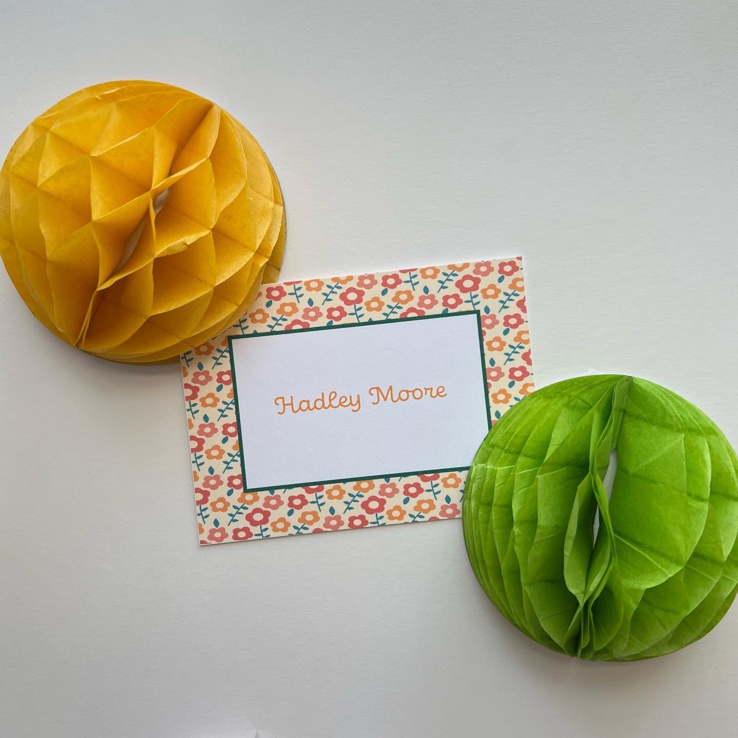 Orange and Yellow Flowers Gift Enclosure Card