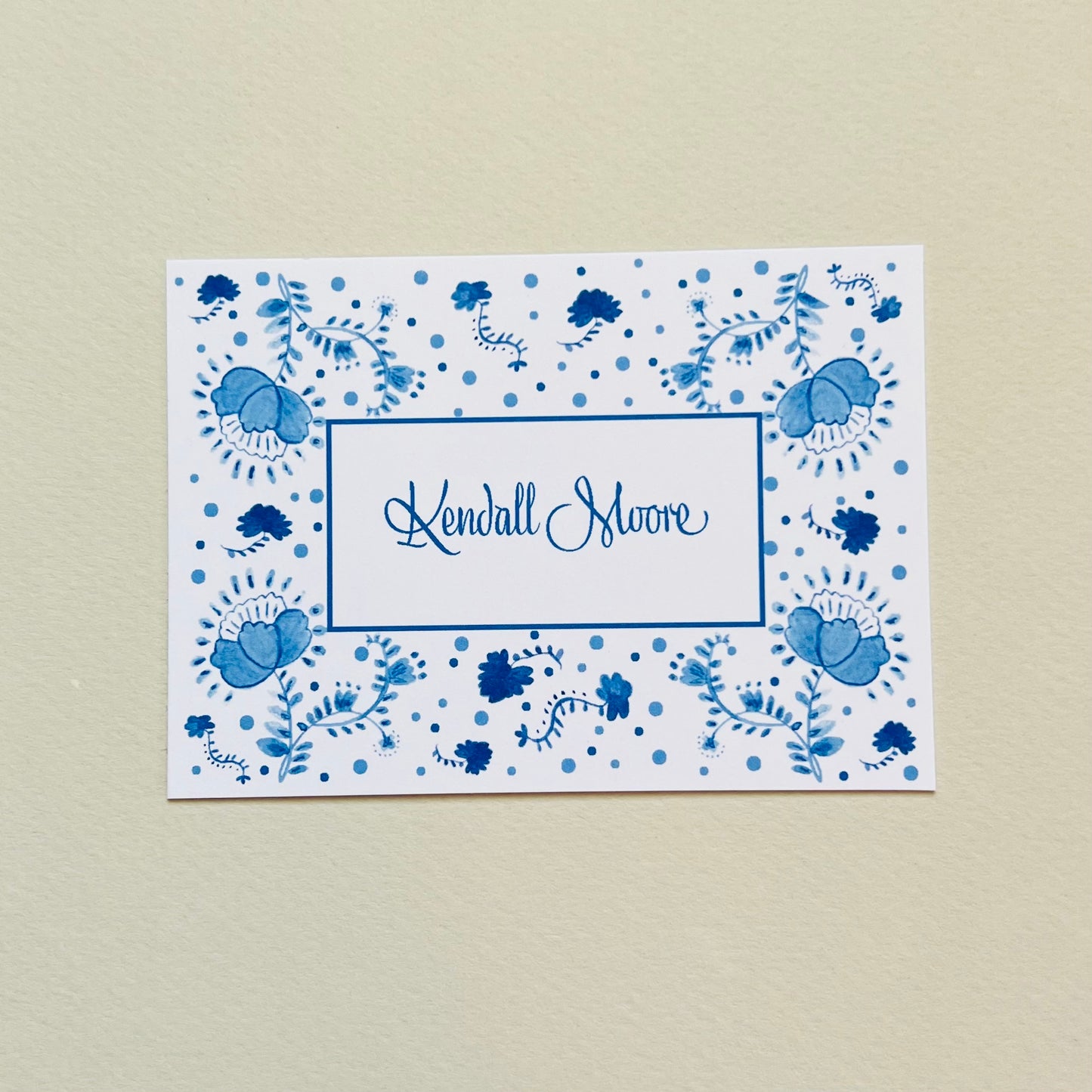 Blue Floral Stationery Set