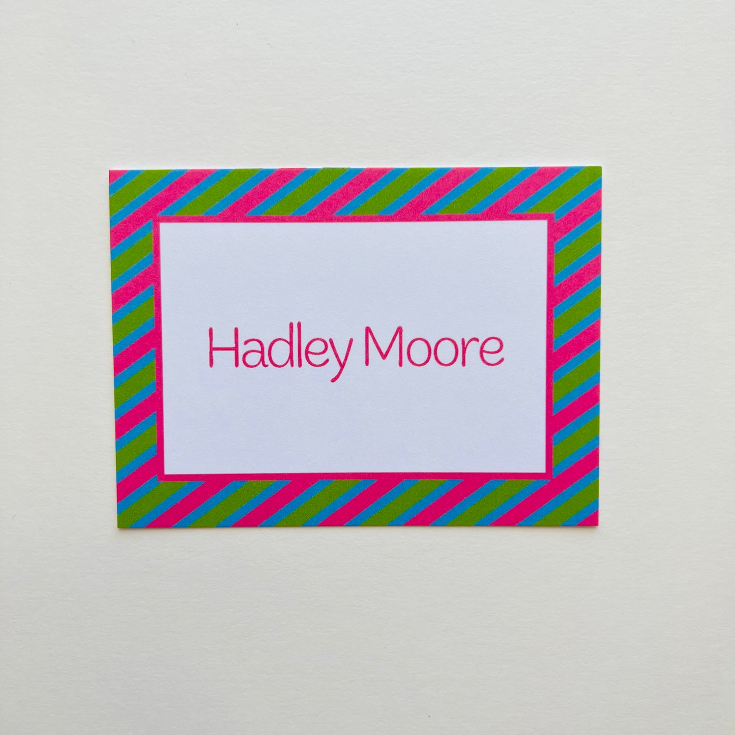 Bright Stripe Border Gift Enclosure Card