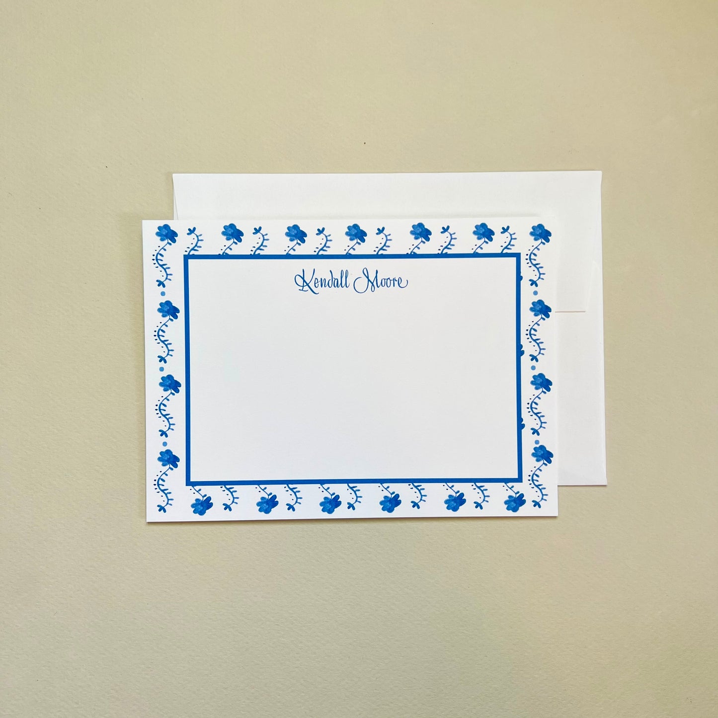 Blue Vine Stationery Set