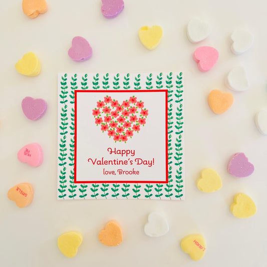 Flower Heart Valentine’s Gift Tag