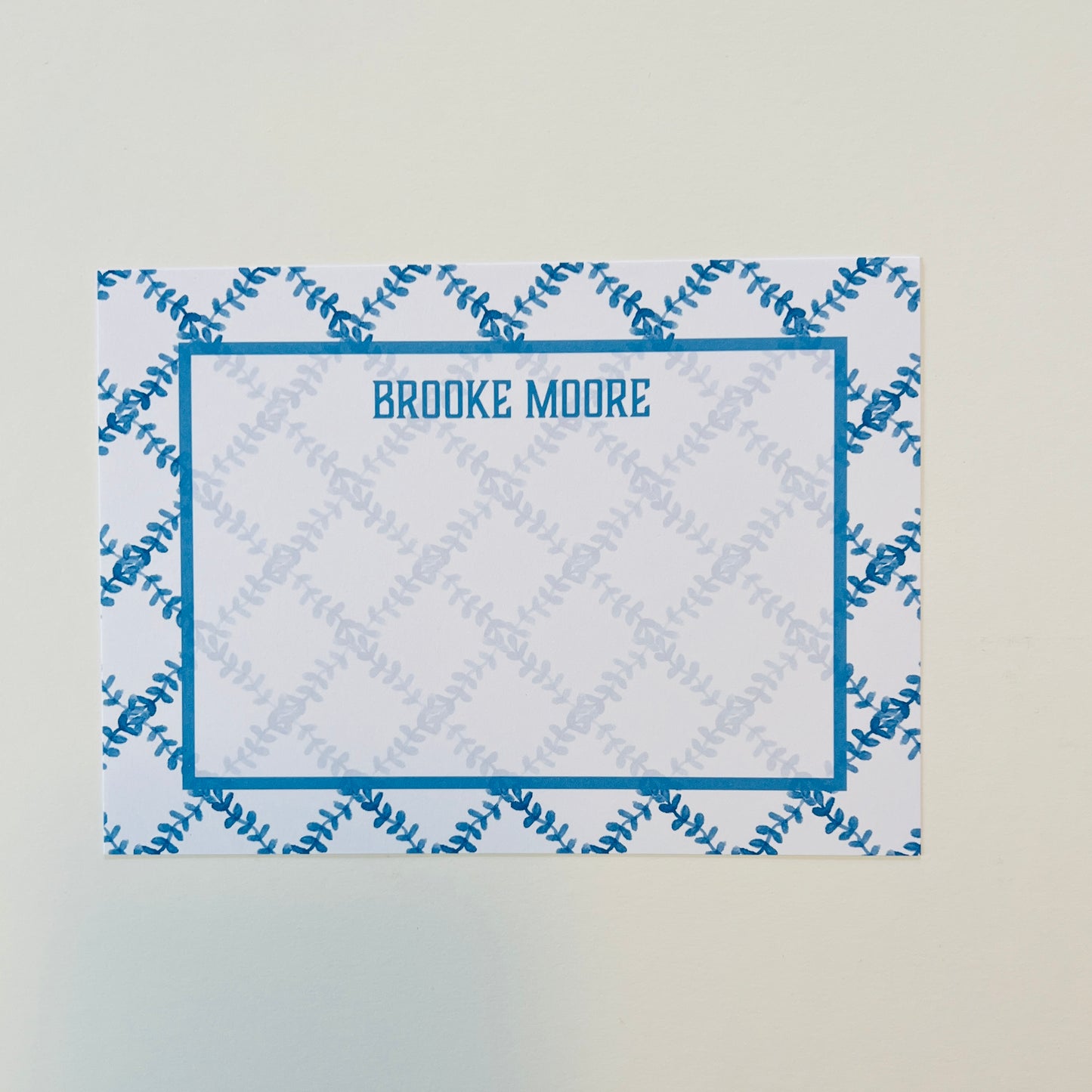 Blue Trellis Correspondence Card