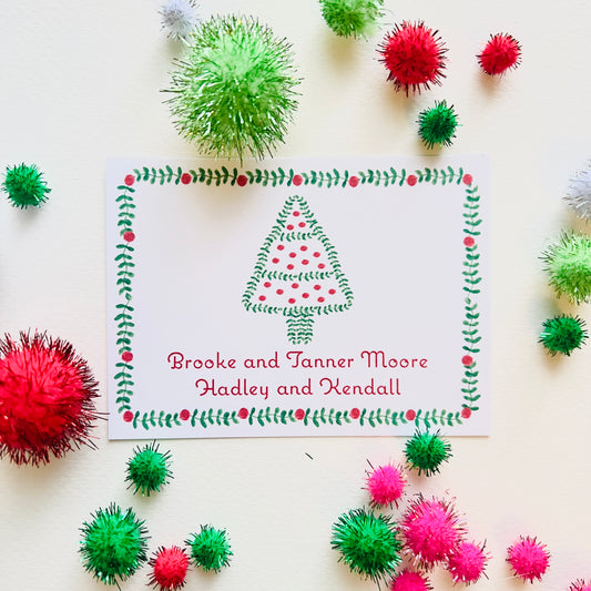 Tree and Dots Holiday Enclosure Card