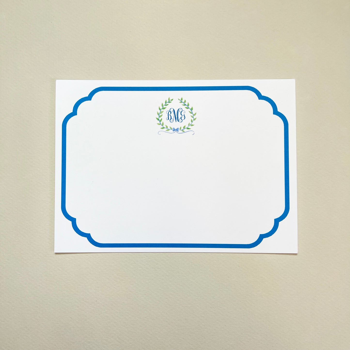 Laurel Monogram Correspondence Card