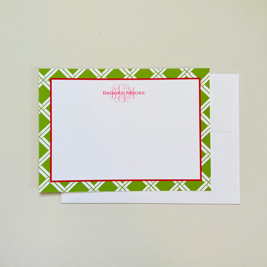 Green Bamboo Correspondence Card