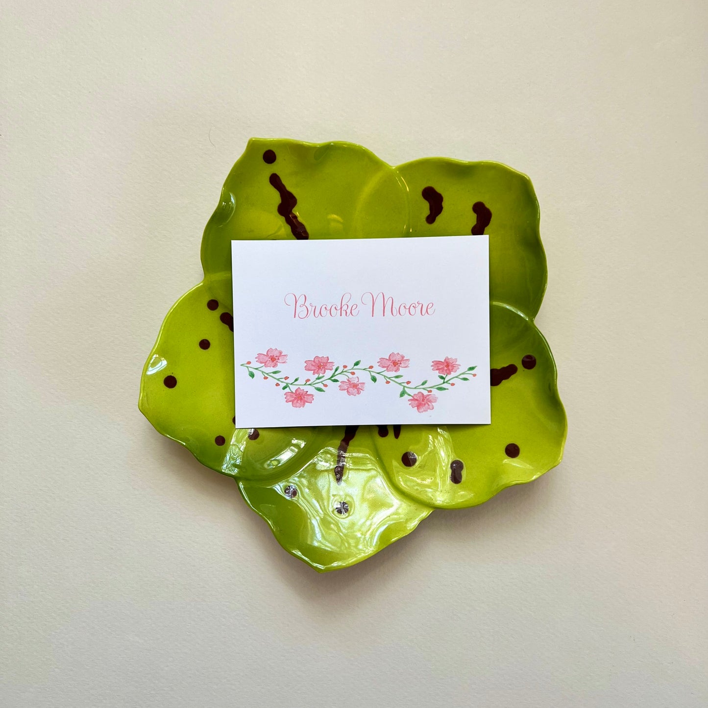 Pink Floral Vine Gift Enclosure Card