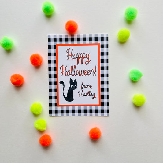 Scaredy Cat Gift Enclosure Card