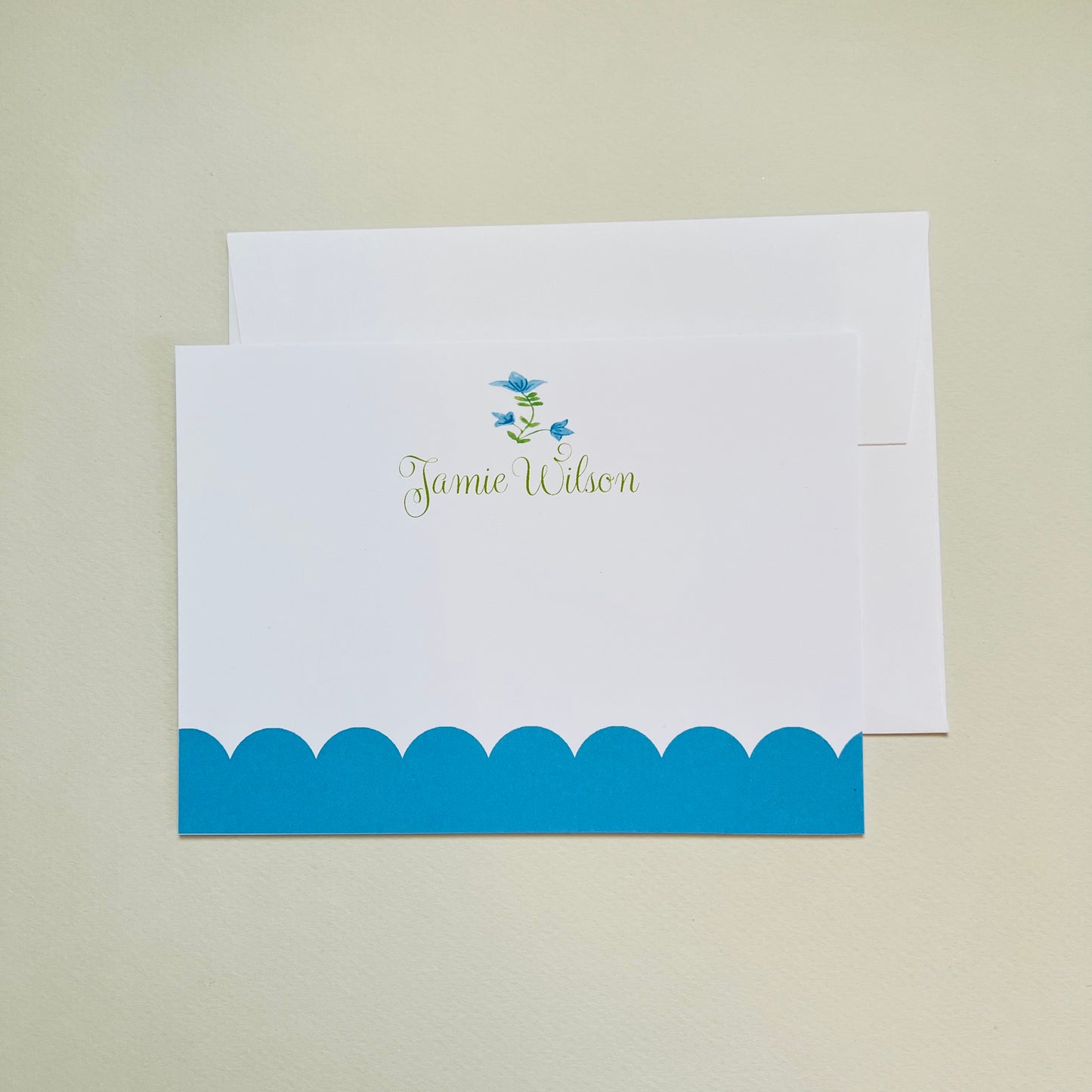 Turquoise Flower Stationery Set